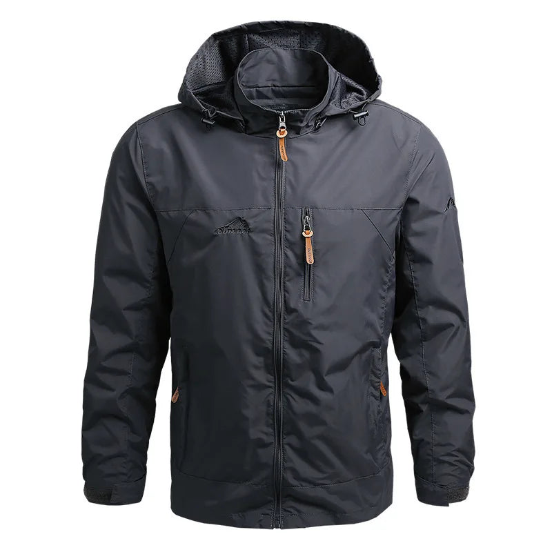 Jaqueta Corta-Vento Masculina com Capuz – Leve para Uso Outdoor