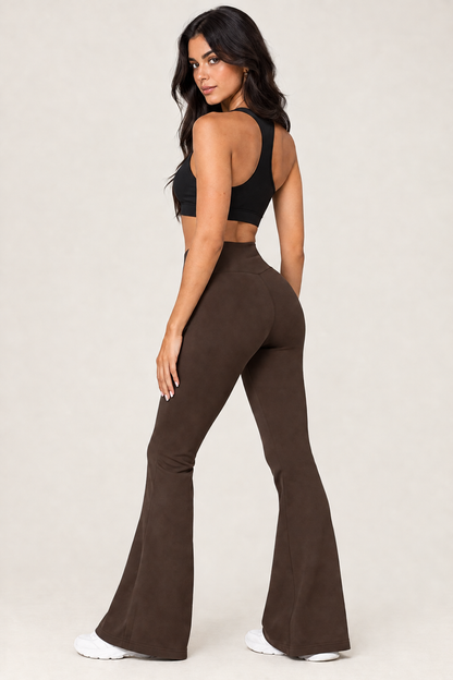 Women's High Waist Wide Leg Flare Leggings – Yoga, Gym & Workout Pants