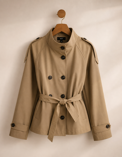 Women's Trench Coat Belted Lightweight Autumn Jacket