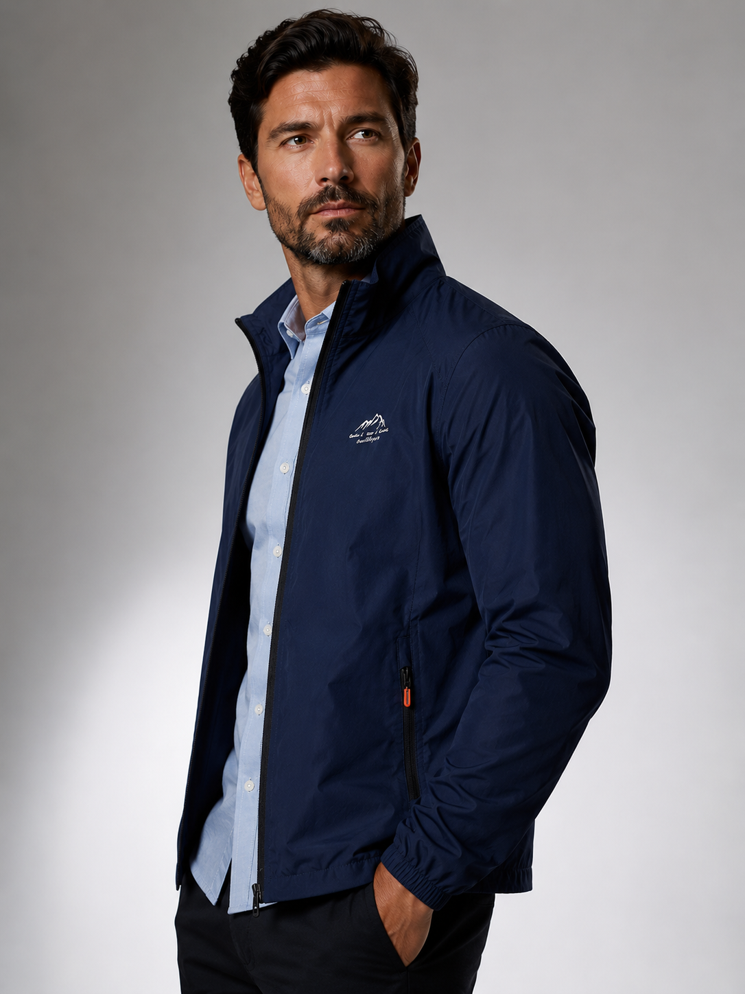Jaqueta Corta-Vento Masculina Leve Respirável – Esportiva Outdoor com Zíper