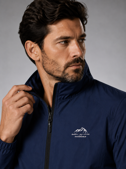 Jaqueta Corta-Vento Masculina Leve Respirável – Esportiva Outdoor com Zíper