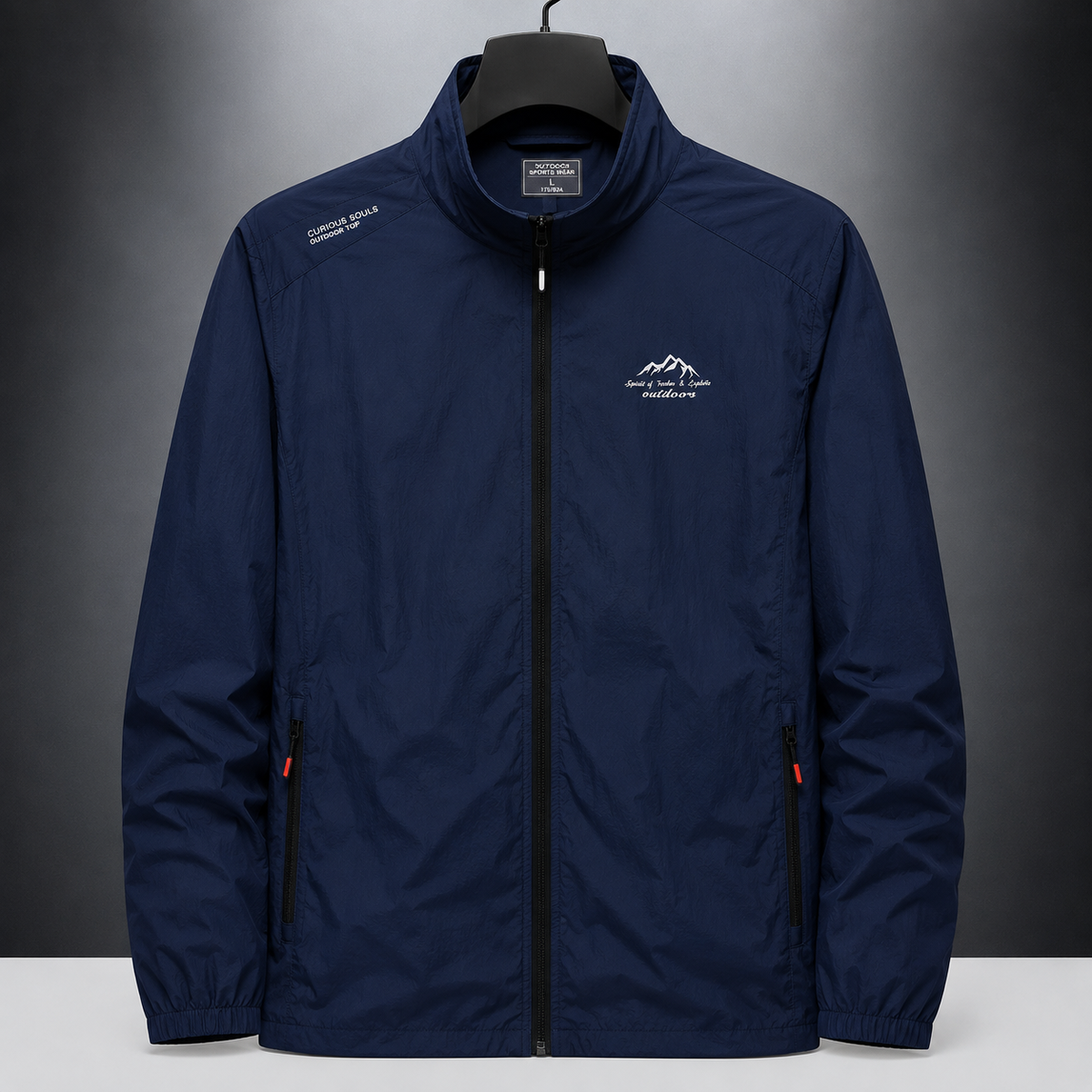 Jaqueta Corta-Vento Masculina Leve Respirável – Esportiva Outdoor com Zíper