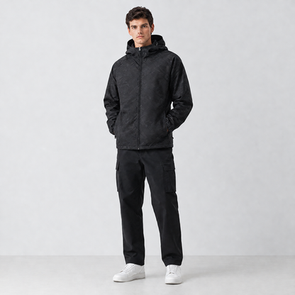 Men's Lightweight Water-Resistant Windbreaker Jacket – Packable Hooded Outdoor Jacket