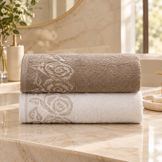 Kit 2 Toalhas de Banho Monique 100% Algodão 75x150 cm – Macia e Absorvente | EVERA
