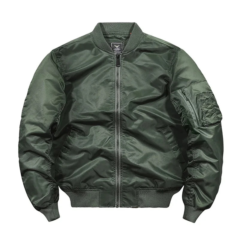 Men's Bomber Jacket – Zip-Up Varsity Style Casual Coat