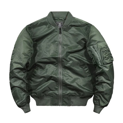 Men's Bomber Jacket – Zip-Up Varsity Style Casual Coat