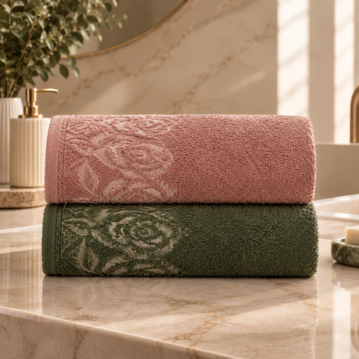 Kit 2 Toalhas de Banho Monique 100% Algodão 75x150 cm – Macia e Absorvente | EVERA