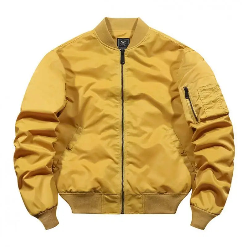 Men's Bomber Jacket – Zip-Up Varsity Style Casual Coat