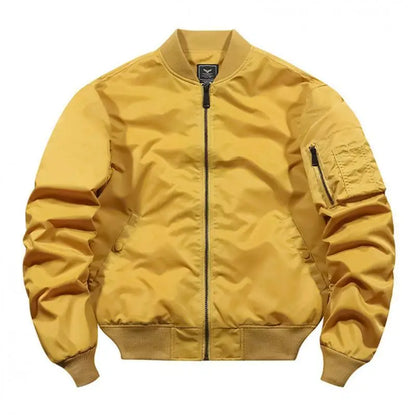Men's Bomber Jacket – Zip-Up Varsity Style Casual Coat