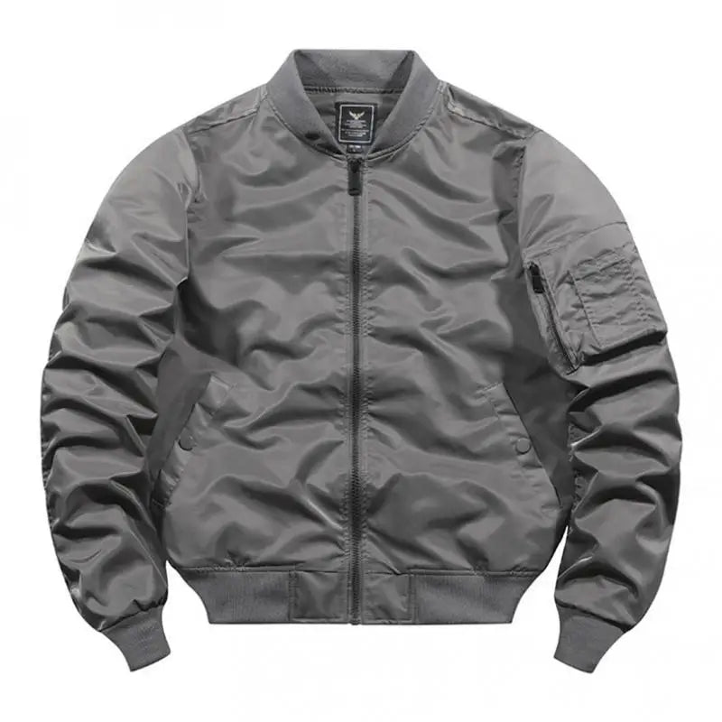 Men's Bomber Jacket – Zip-Up Varsity Style Casual Coat