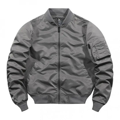 Men's Bomber Jacket – Zip-Up Varsity Style Casual Coat