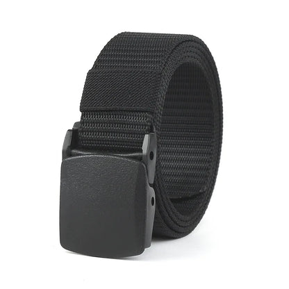 Tactical Nylon Belt – Quick Release Buckle Stretch Webbing for Men