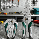 Foldable Wire Stripper, Pulley Design Multi-Function Electrician Wire Splitter Wire Winding Pliers Crimping Pliers Hand Tool