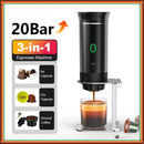 Rechargeable Wireless Portable Espresso Maker 3-in-1 Capsule Powder Coffee Machine Electric Travel Coffee Brewer For Car Camping
