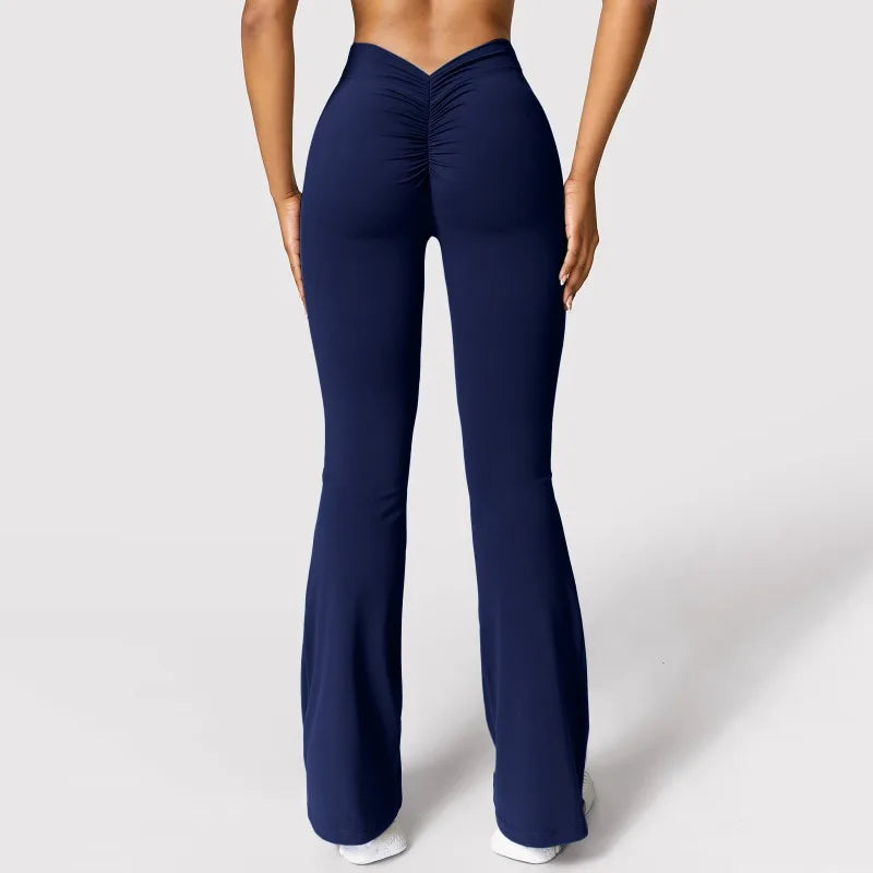 Women's High Waist Wide Leg Flare Leggings – Yoga, Gym & Workout Pants