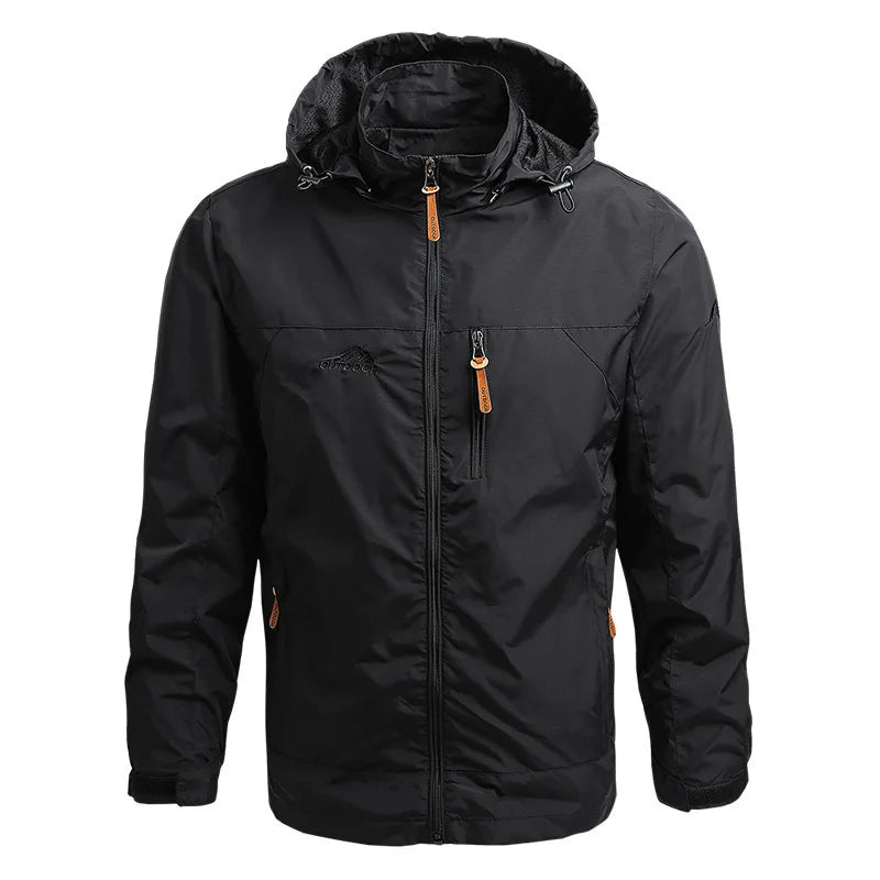 Jaqueta Corta-Vento Masculina com Capuz – Leve para Uso Outdoor