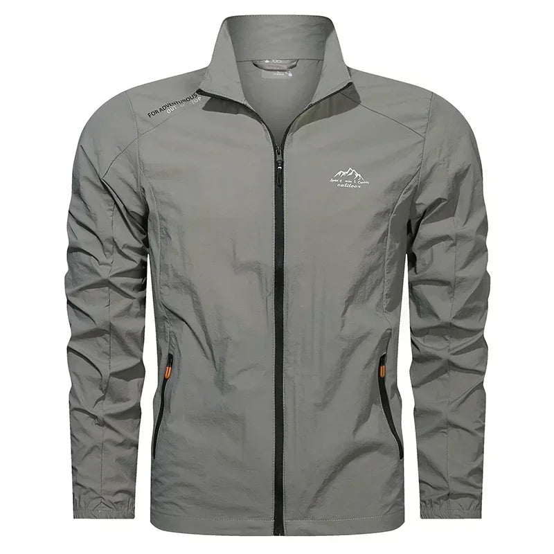 Jaqueta Corta-Vento Masculina Leve Respirável – Esportiva Outdoor com Zíper