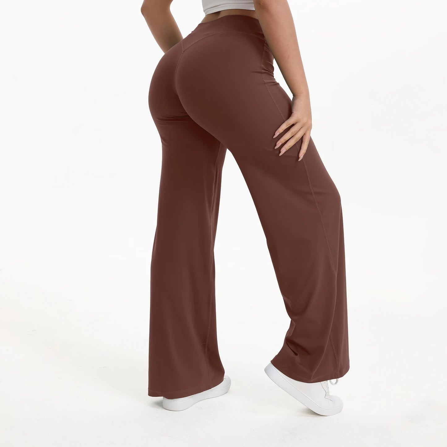 Women's SoftMotion Straight Leg Leggings – Mid-Waist Yoga, Gym & Pilates Pants, Naked Feel Running Trousers