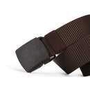 Causal Men Women Belt Quick Release Buckle Tough Stretch Tactical Nylon Belts 120cm Solid Trend Hiking Waistband