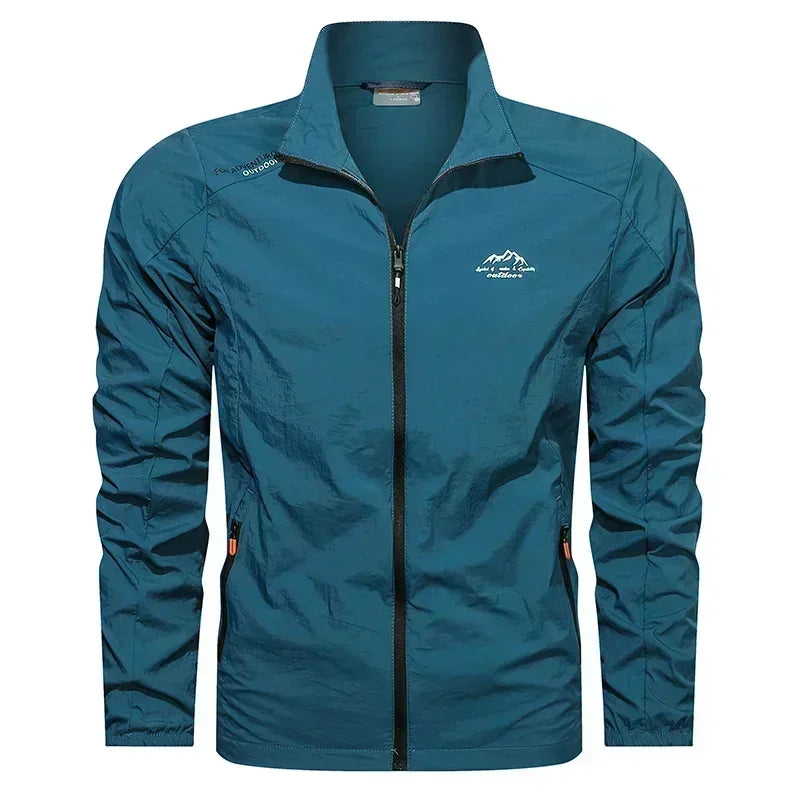 Jaqueta Corta-Vento Masculina Leve Respirável – Esportiva Outdoor com Zíper
