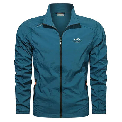 Jaqueta Corta-Vento Masculina Leve Respirável – Esportiva Outdoor com Zíper