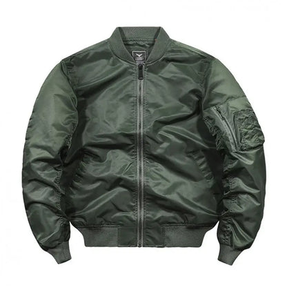 Men's Bomber Jacket – Zip-Up Varsity Style Casual Coat