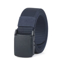 Causal Men Women Belt Quick Release Buckle Tough Stretch Tactical Nylon Belts 120cm Solid Trend Hiking Waistband