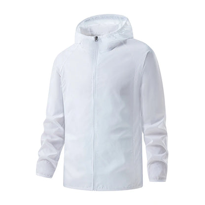 Men's Lightweight Water-Resistant Windbreaker Jacket – Packable Hooded Outdoor Jacket