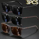 2/3pcs Luxury Square Vintage Cycling Sunglasses Men Women Fashion Travel Driving Fishing Sun Glasses Male Eyewear UV400