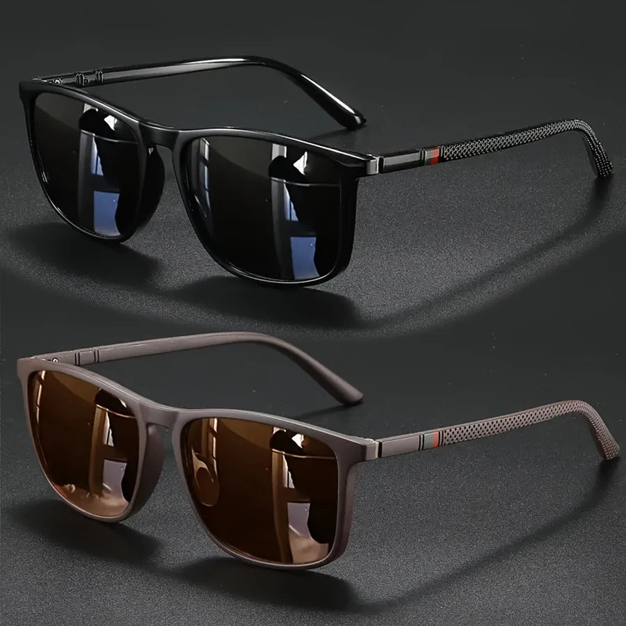 Polarized Square Sunglasses UV400 – Men's &amp; Women's Vintage Eyewear