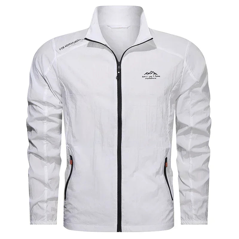 Jaqueta Corta-Vento Masculina Leve Respirável – Esportiva Outdoor com Zíper