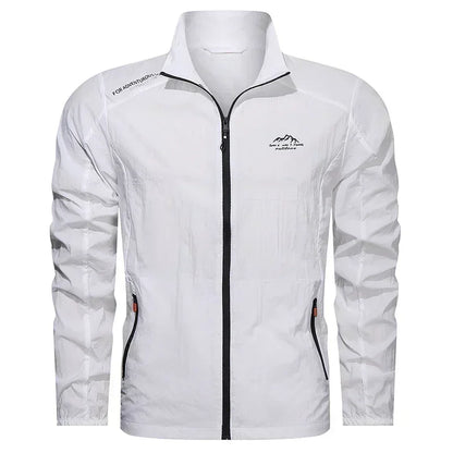 Jaqueta Corta-Vento Masculina Leve Respirável – Esportiva Outdoor com Zíper