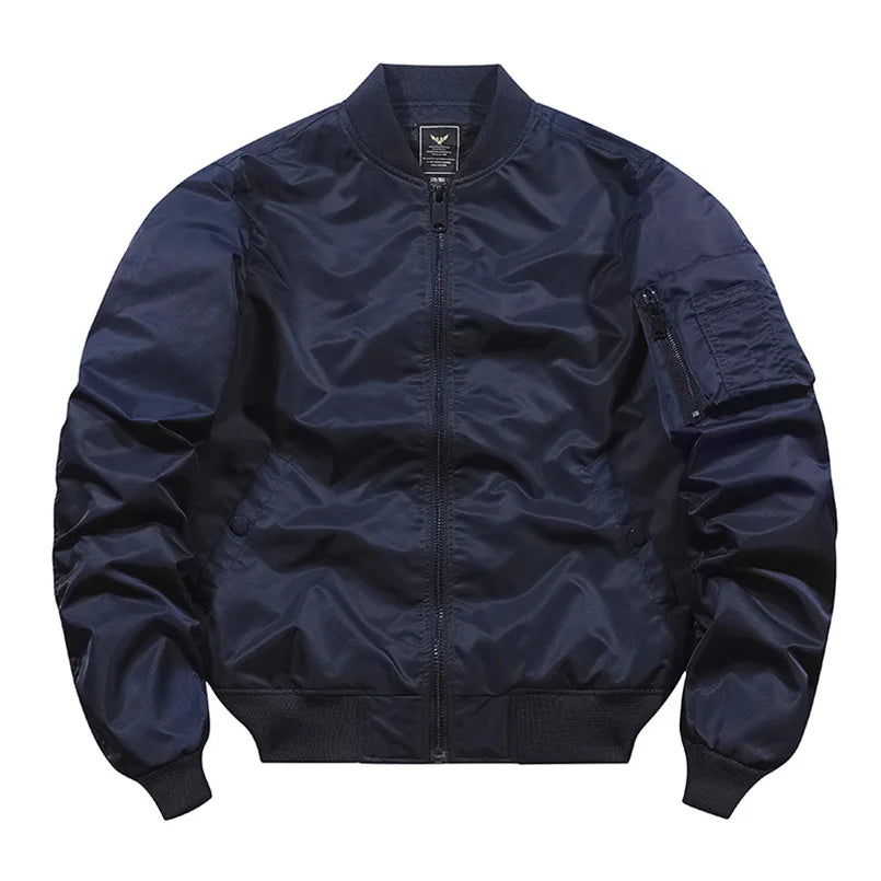 Men's Bomber Jacket – Zip-Up Varsity Style Casual Coat