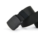 Causal Men Women Belt Quick Release Buckle Tough Stretch Tactical Nylon Belts 120cm Solid Trend Hiking Waistband