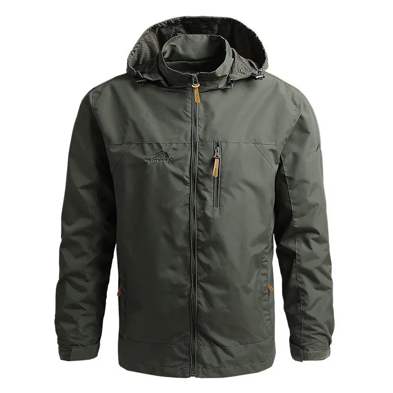 Jaqueta Corta-Vento Masculina com Capuz – Leve para Uso Outdoor