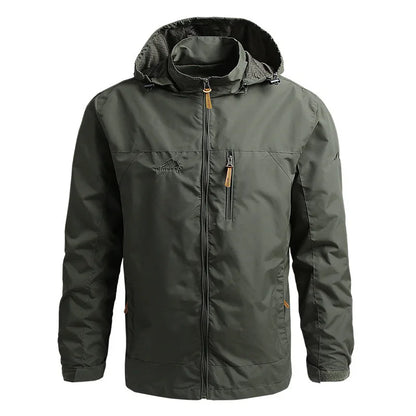 Jaqueta Corta-Vento Masculina com Capuz – Leve para Uso Outdoor
