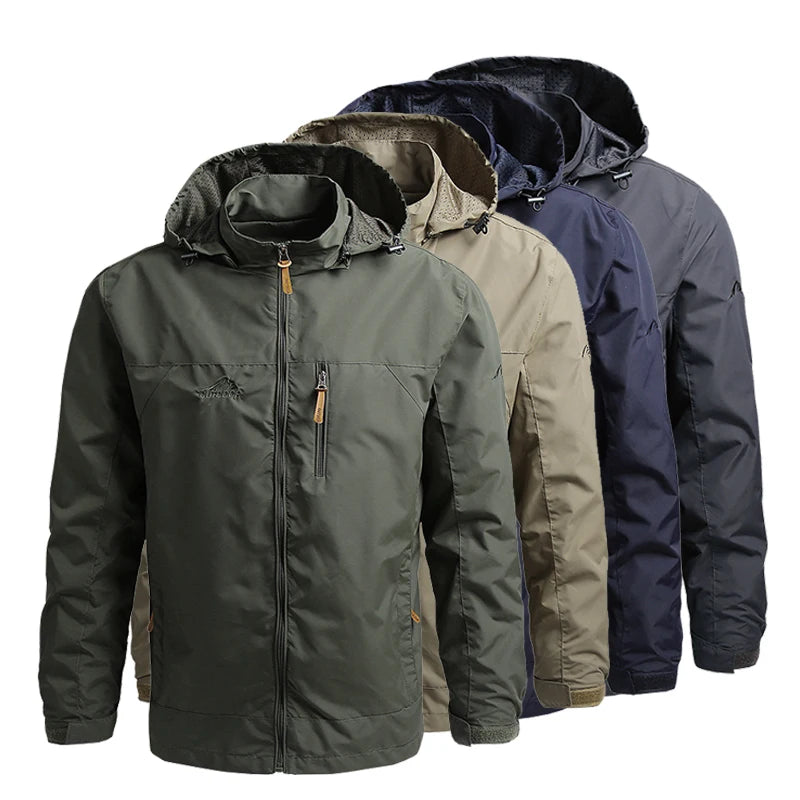 Jaqueta Corta-Vento Masculina com Capuz – Leve para Uso Outdoor