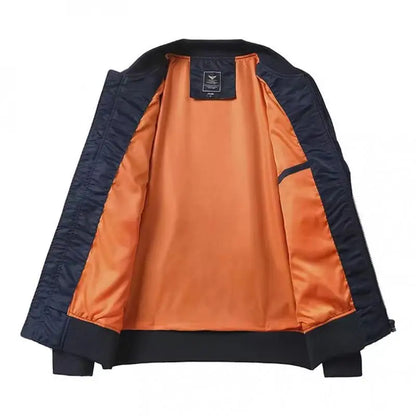 Men's Bomber Jacket – Zip-Up Varsity Style Casual Coat