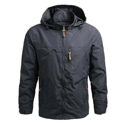 Jaqueta Corta-Vento Masculina com Capuz – Leve para Uso Outdoor