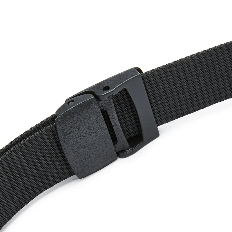 Tactical Nylon Belt – Quick Release Buckle Stretch Webbing for Men