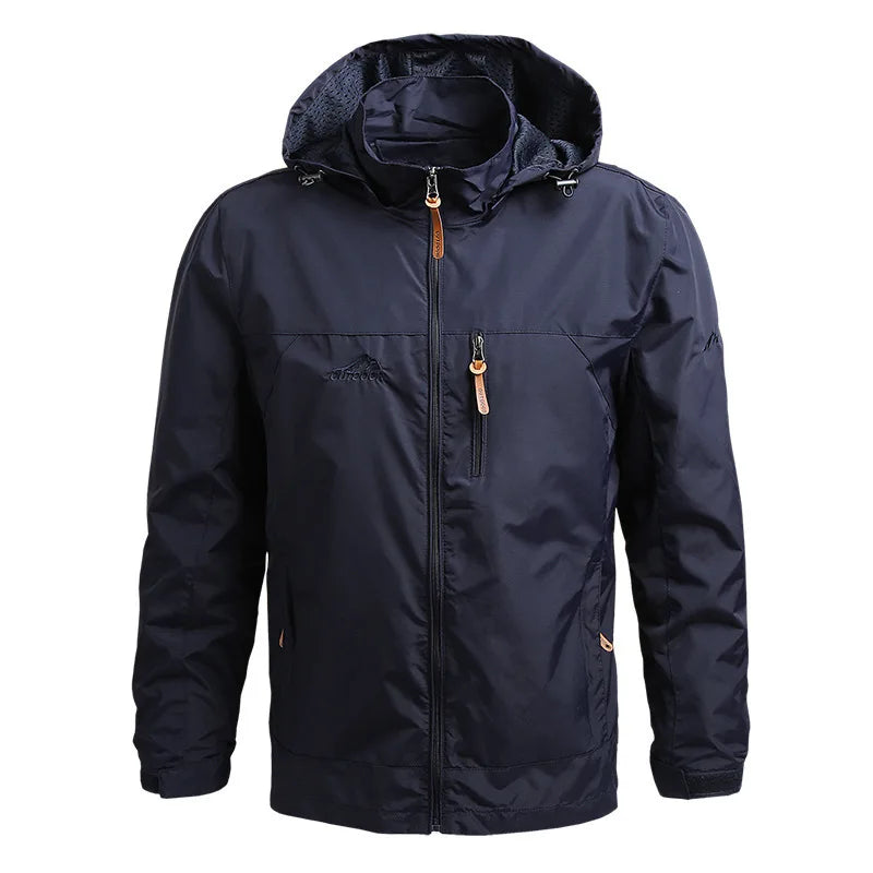 Jaqueta Corta-Vento Masculina com Capuz – Leve para Uso Outdoor