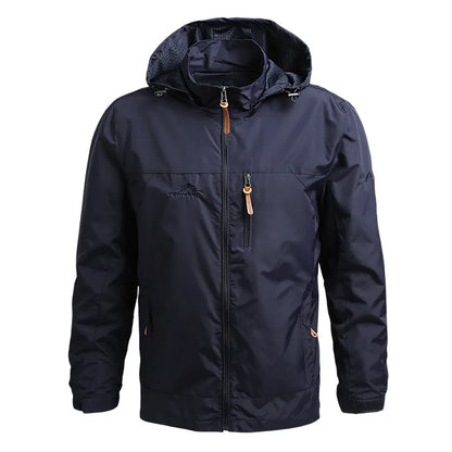 Jaqueta Corta-Vento Masculina com Capuz – Leve para Uso Outdoor