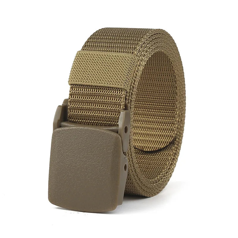Tactical Nylon Belt – Quick Release Buckle Stretch Webbing for Men