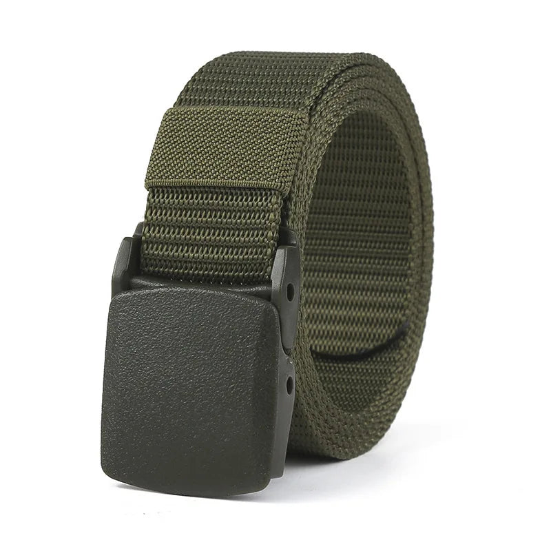 Tactical Nylon Belt – Quick Release Buckle Stretch Webbing for Men