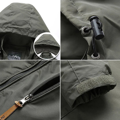 Jaqueta Corta-Vento Masculina com Capuz – Leve para Uso Outdoor