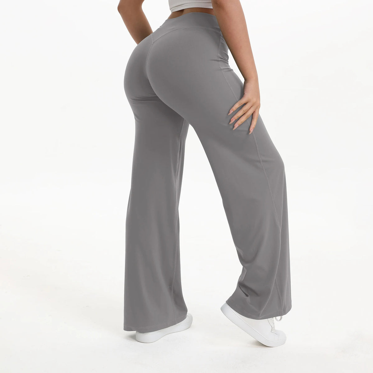 Women's SoftMotion Straight Leg Leggings – Mid-Waist Yoga, Gym & Pilates Pants, Naked Feel Running Trousers