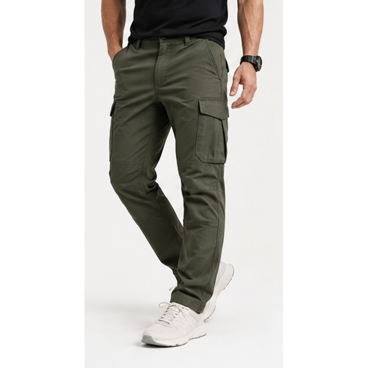 Men's lightweight cargo trousers angled front pose